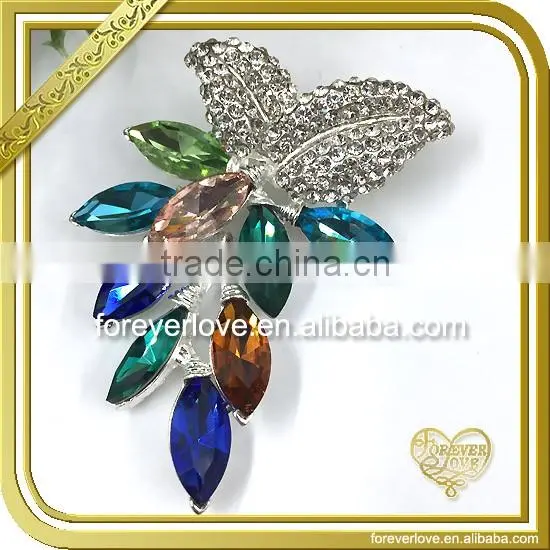 Fancy brooch pin with AB Crystal Rhinestone FB040