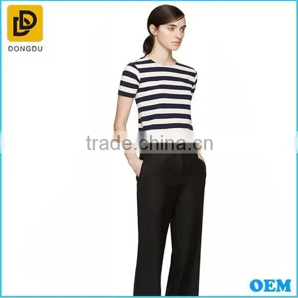 Stripe simple 100% cool cotton tee shirts with high quality