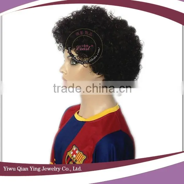 cheap wholesale short synthetic football fan wig sports fan wig