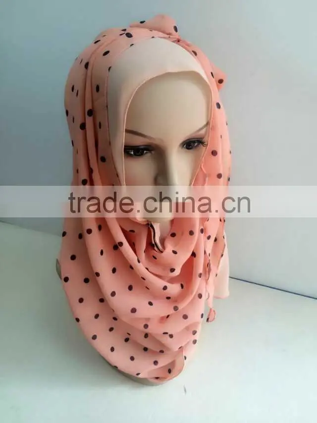 Latest design Fashion muslim long scarf one set chiffon HIJAB