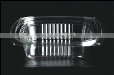 Clear disposable PET food container, take away vegetable container, disposable food-safety box, factory made container