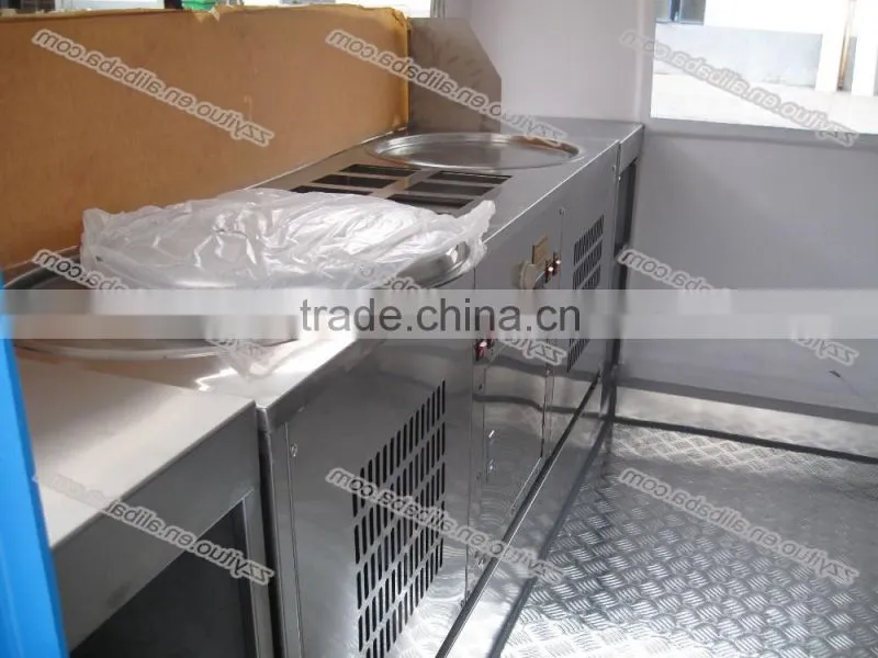 Two Wheels Street Mobile Customized Logo Semi-Trailer Food Truck| Mobile Fast Food Trailer| Food Cart Cooking Trailer