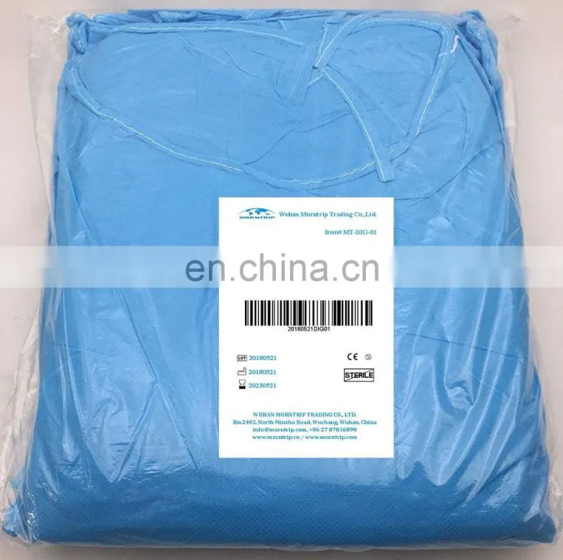 Industry Use Dustproof Laboratory Impervious Disposable Yellow Isolation Cover Gown