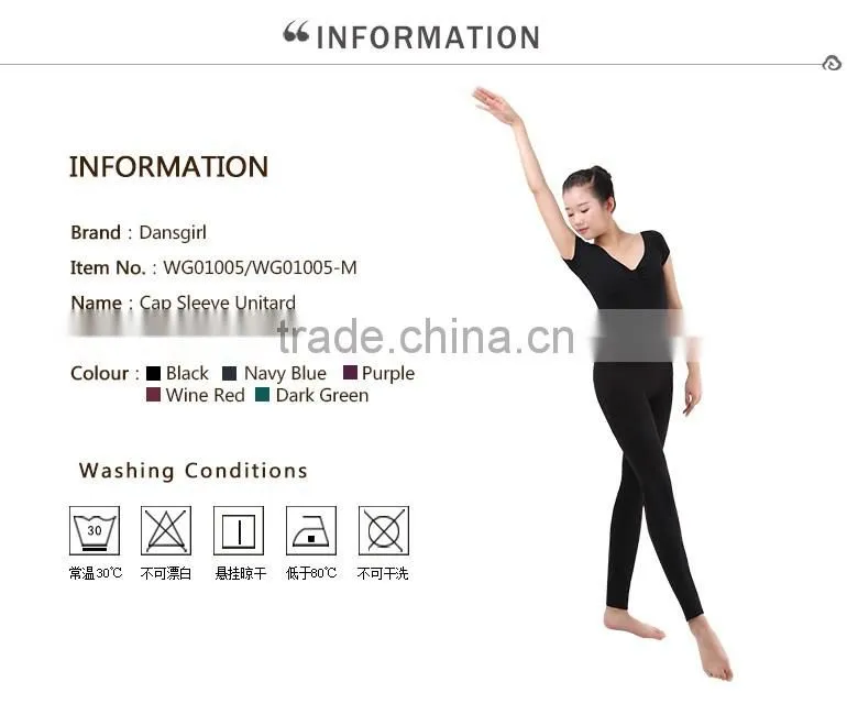 Latest Gilrs Angkle Length Short Sleeves Dance Tights and Gymnastics Unitards