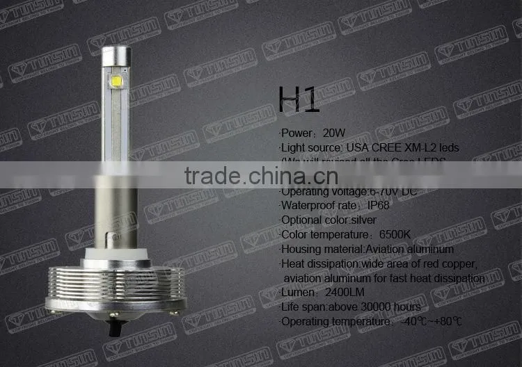 H1 12v led headlamp without fan for TOYOTA SUZUKI all vehicles