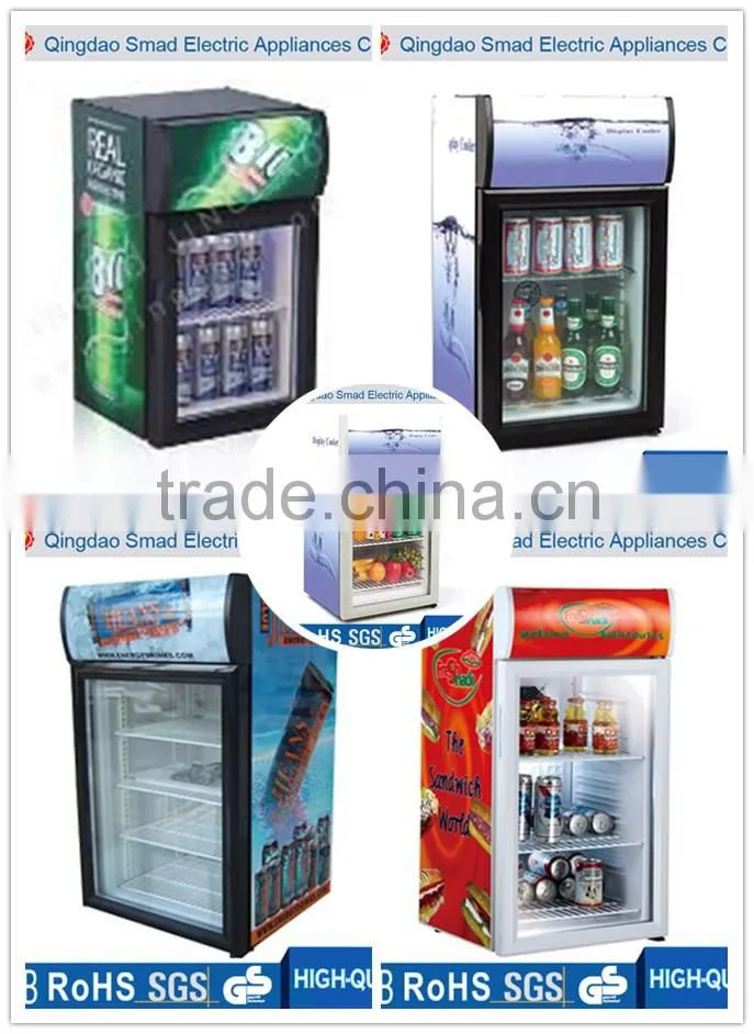 mini cooling showcase, counter top beverage cooler