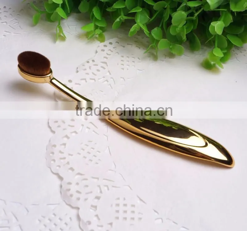 High quality facial synthetic hair powder foundation brush oval makeup brush set