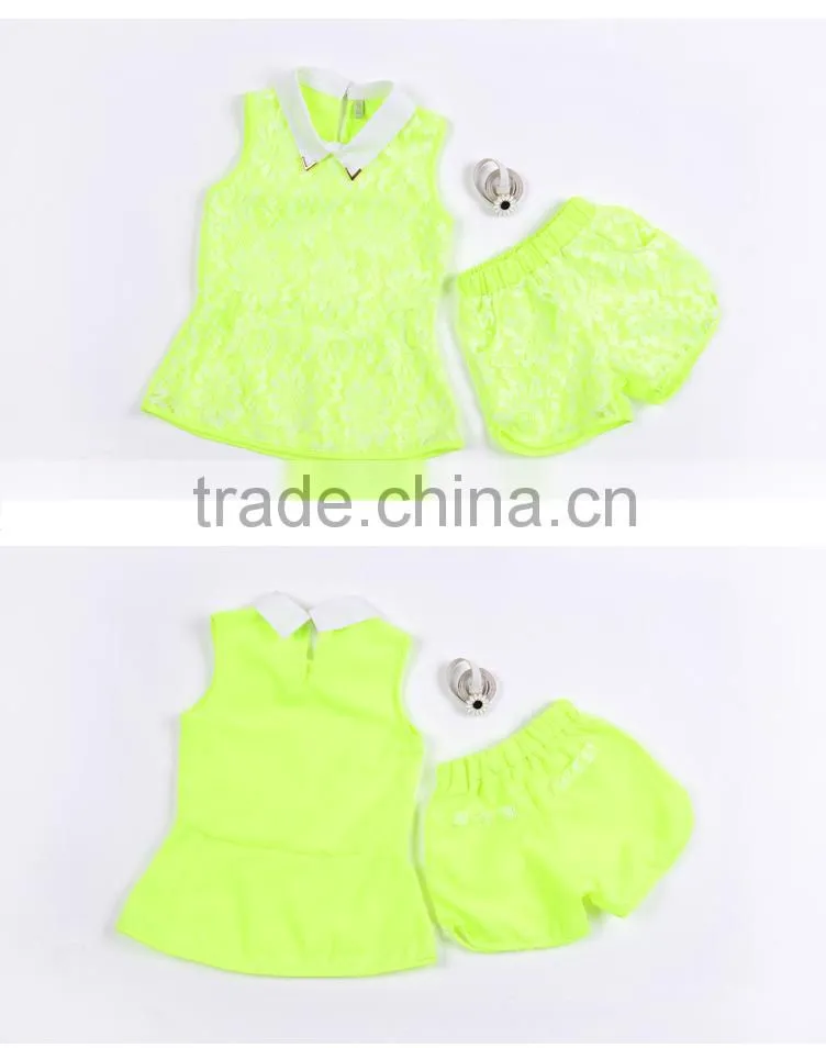 2015 summer shorts girls leisure suit cute children alibaba China Supplier