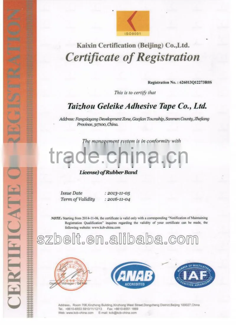 Long working life Rubber Flat v- belt