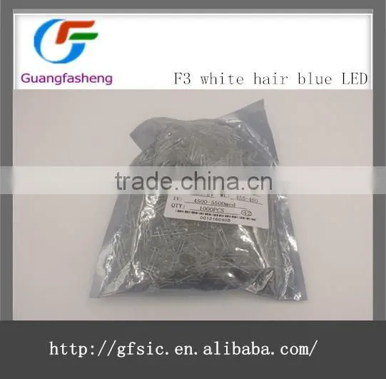 F3 white hair blue LED