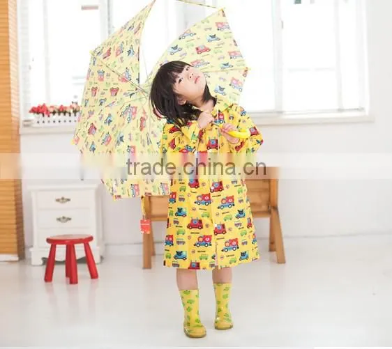 Waterproof Frog Printed Long Raincoats For Kids