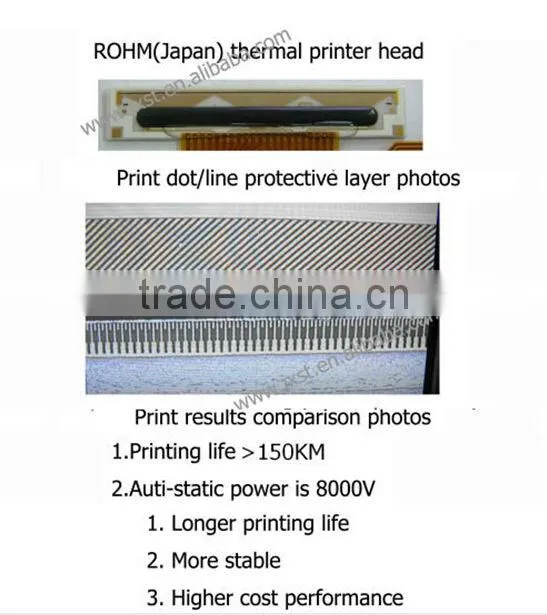 1 inch portable thermal bill printer head JX-1R-01A