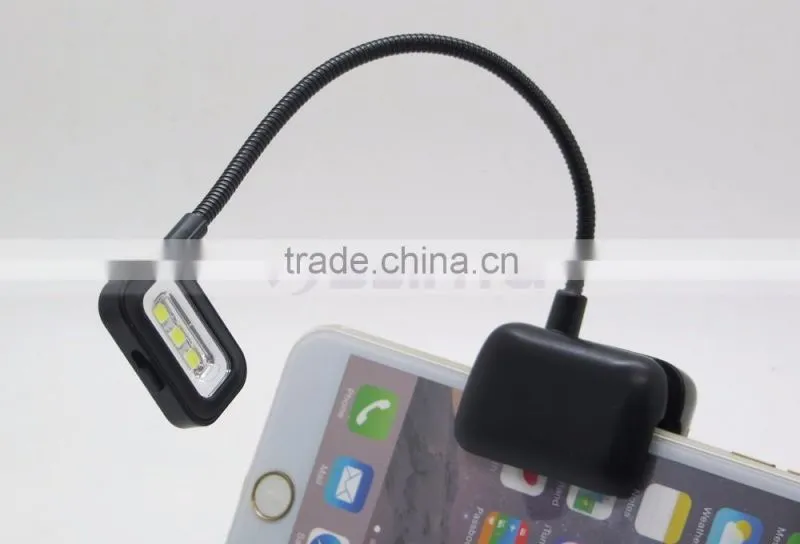 3 x 7lm SMT LED Gentle Ray LED Book Reading Lamp Gooseneck Reading Lamp