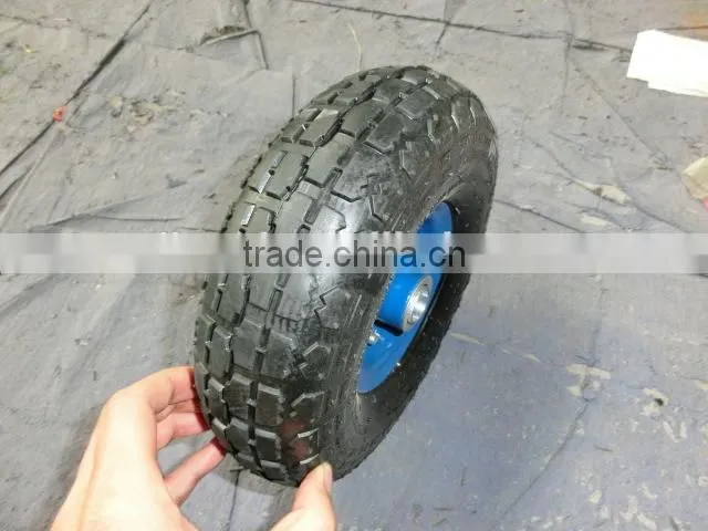 garden cart rubber wheel 10"x4.10/3.50-4 rubber tyre