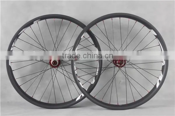 Painted cabron fat bike frame with UD-matt fat bike wheels with ICAN logos FW65