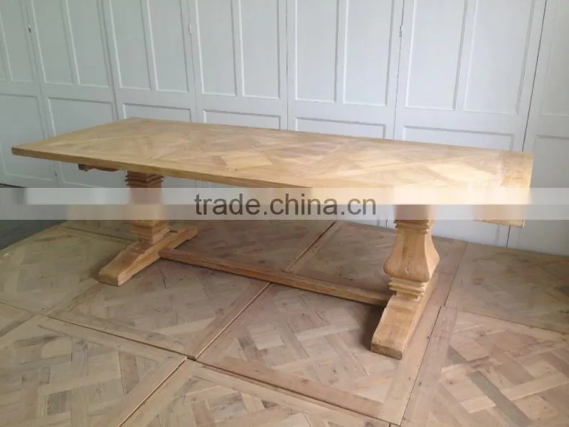 Antique reclaimed wood dining table/french furniture dining table