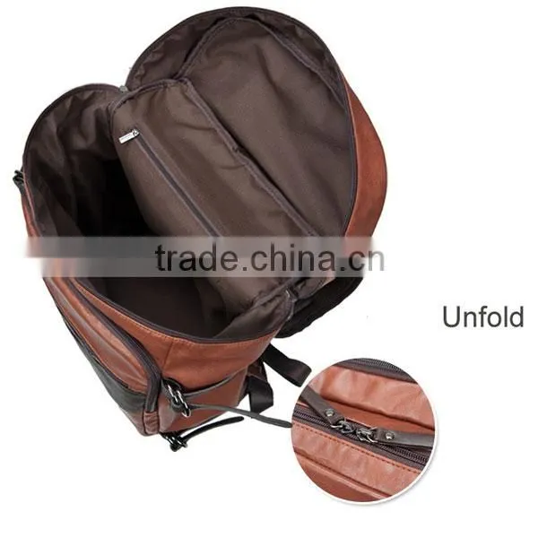 Urban elements twill PU leather men's bag travel