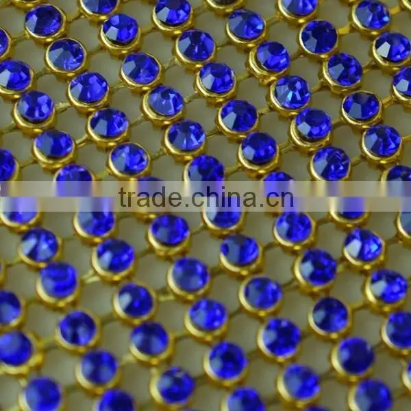 120x45cm Hot Fix Crystal Rhinestone Strass Aluminum Setting Mesh Sheets Trimming