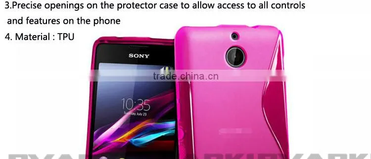 for sony xperia e1 tpu case, tpu case for sony xperia e1,Mobile Phone S Line TPU Gel Back Cover for Sony Xperia E1
