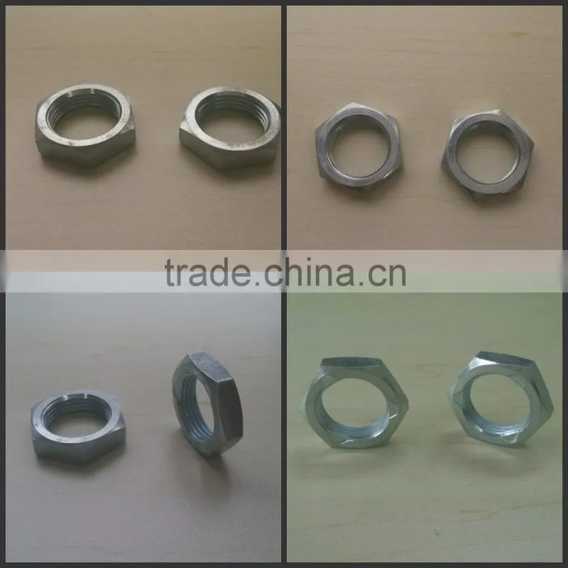 M4 steel with zinc plated hex thin nut (DIN439)
