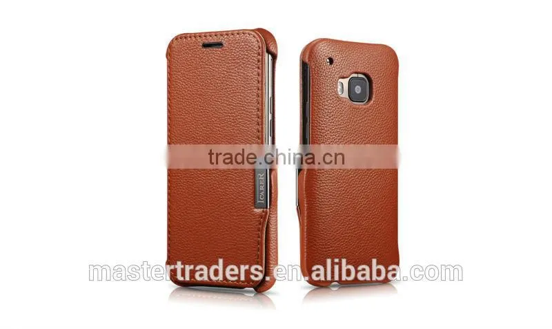 Original Icarer Litchi Grain Series Genuine Leather Case For HTC One M9 MT-3320