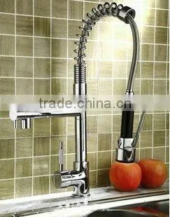 Pull out spring kitchen faucet