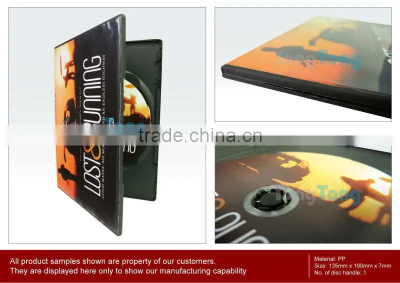 DVD5 or DVD9 Replication in Single Disc DVD (Clear / White / Black) PP Case
