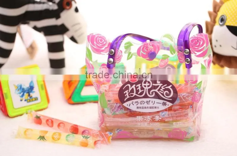 500g hand bag shaped plastic fruit stick jelly