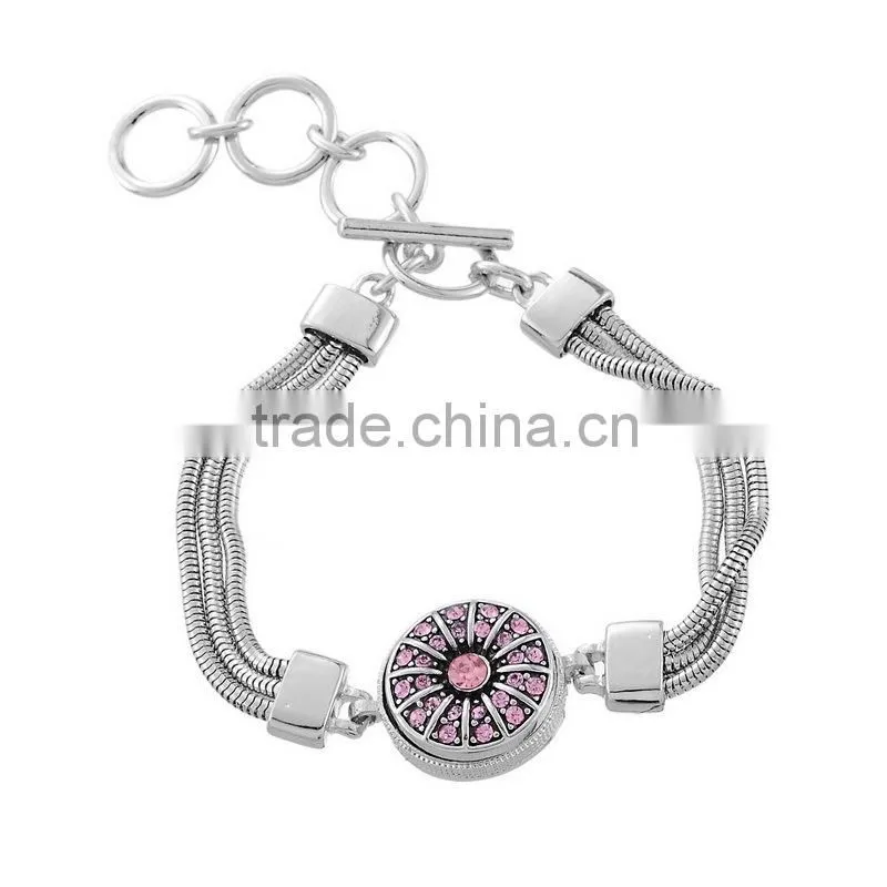 leather button bracelets 18mm Ginger Snap Bracelet charm Interchangeable handmade pulseras button Snap Bracelets