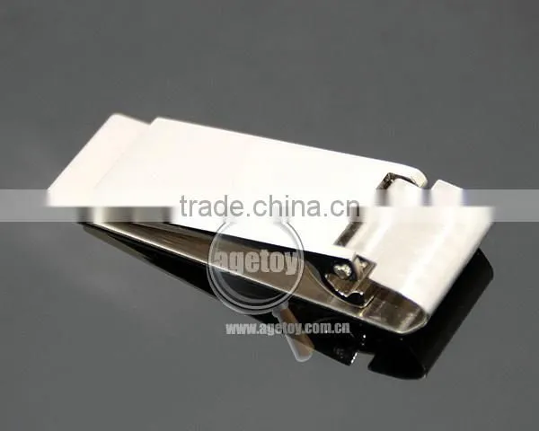 Rectangle Zinc Alloy Cash Clip Slim Pocket Purse Cash Holder Organizer Promotional Blank Stainless Steel Metal Craft Money Clip