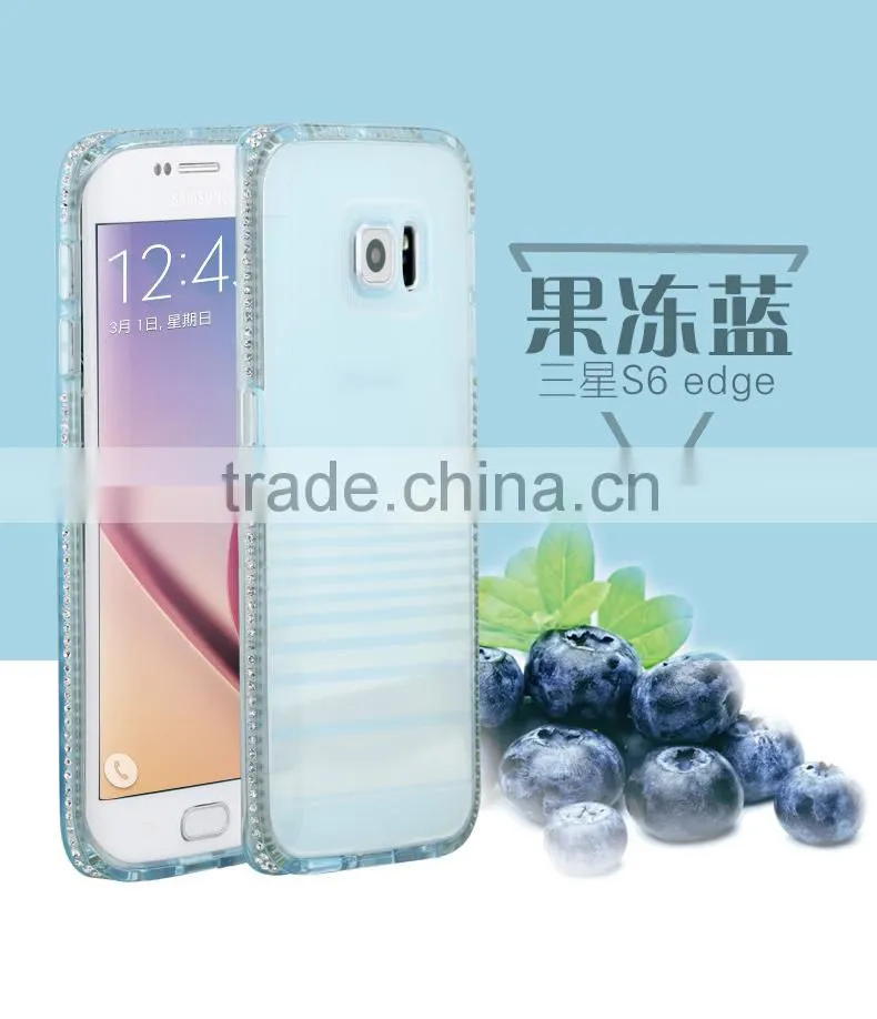 Shengo High Quality Ultra Thin Diamonds TPU Cover for Samsung Galaxy S6 Edge