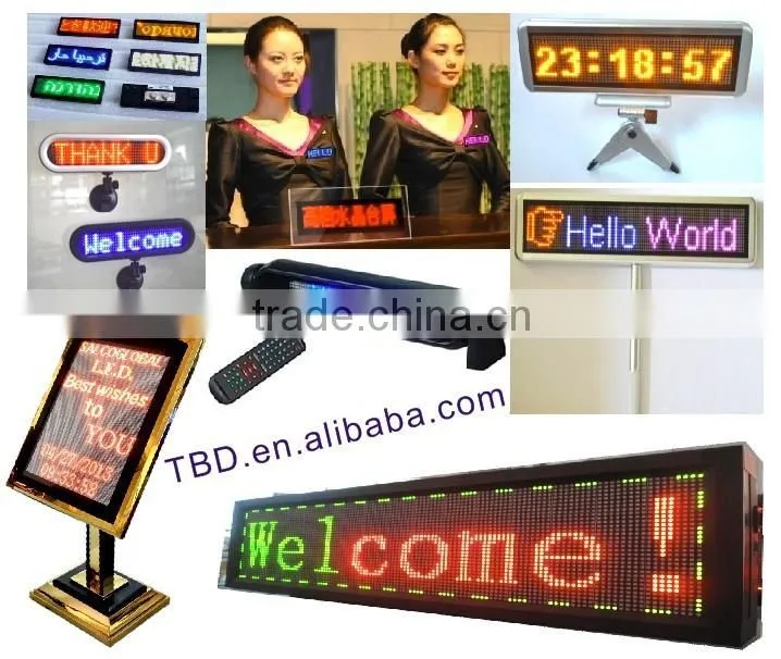 B1236 red led name badge,led name tags,led name card