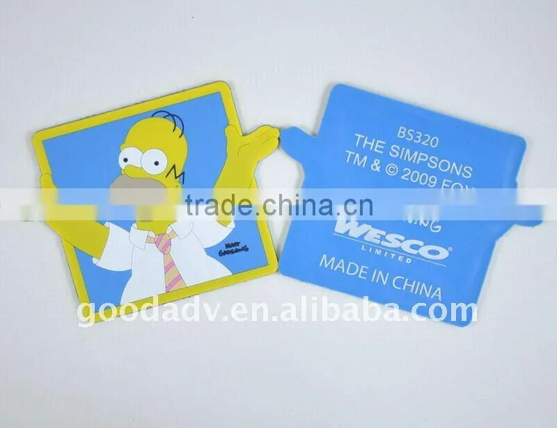 Wholesale gift items custom logo promotional 2D/3D rubber drink pvc coaster