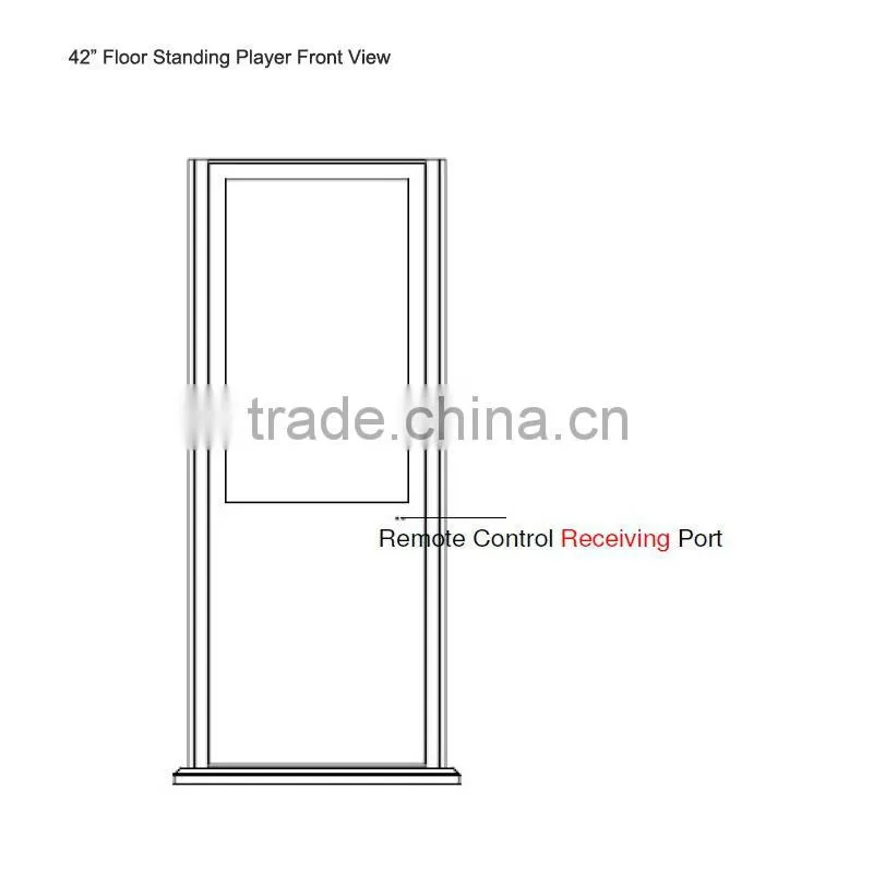 42 inch large lcd floor standing digital advertising equipment