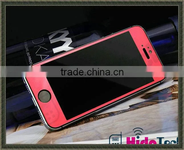purple color tempered glass screen protector for apple iphone