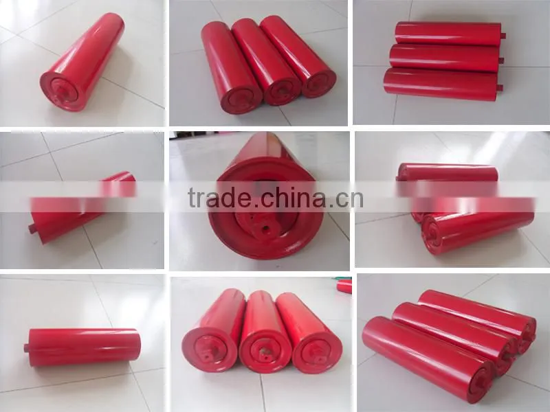 Belt Conveyor Steel Pipe Heavy Duty Gravity Idler With Electrostatic Spraying