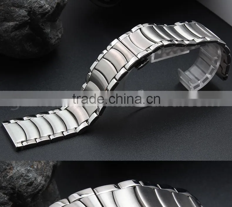 24mm high quality imported stainless steel watch bracelet for men's and women's Wholesale 3PCS