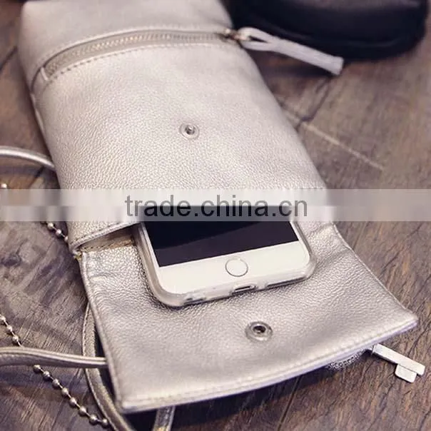 Wholesale solid color girls pu shoulder bag with magnetic snap closure