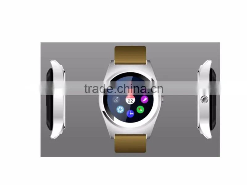 Full Display Round IPS Screen MTK2502 BT4.0 Smart Watch Phone man watch