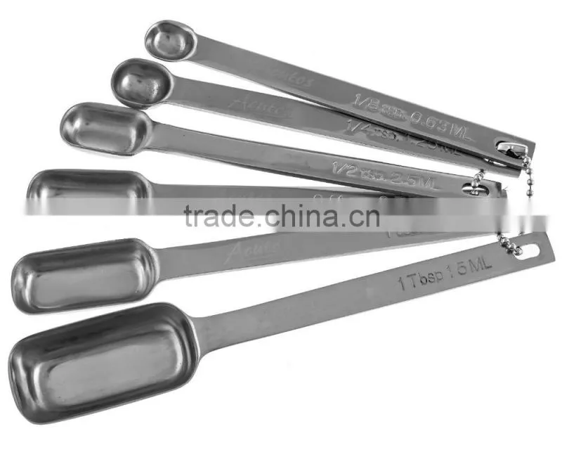 Premium Quality Measuring Cups and Spoon Stainless Steel 11 Piece Stackable Set by KitchenMade
