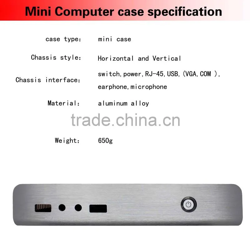 XCY L-18 mini atx mini case pc itx PC case support RJ-45 port/microphone/earphone