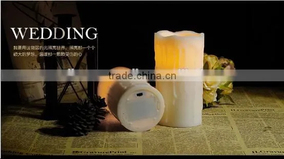 Set of 3 Flameless LED Candle with Moving Flame Wick