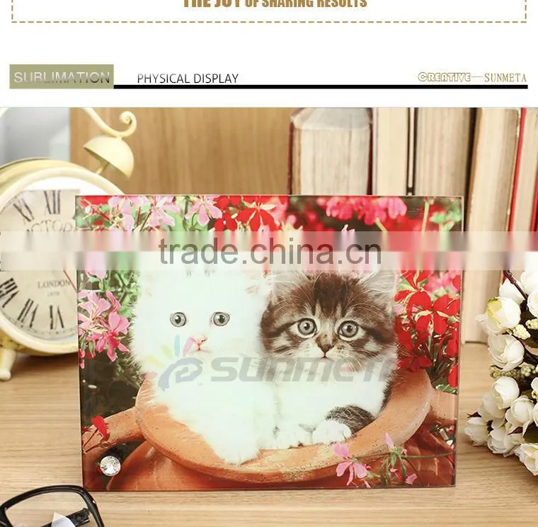 Yiwu sublimation factory new design glass photo frame
