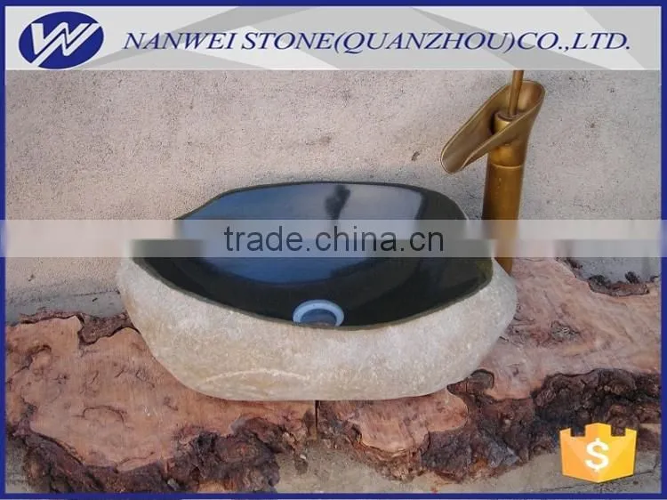 Good quality river stone basin