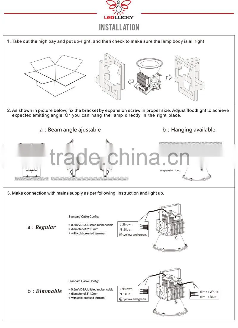 CE and RoHS approved 400w led high bay light
