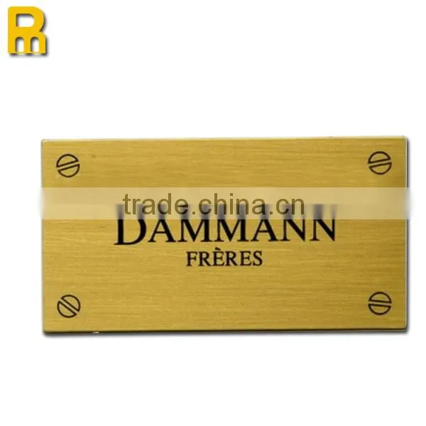 2015 New arrival stainless steel plate lables with adhensive backside