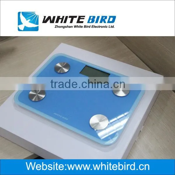 150kg/0.1kg LCD electronic digital colourful body fat analyzer with full display digital scale