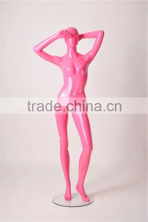 Christmas window display women mannequins with abstract face