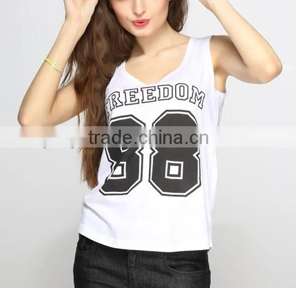 95% Cotton 5% Spandex Sexy Fitness Tank Top
