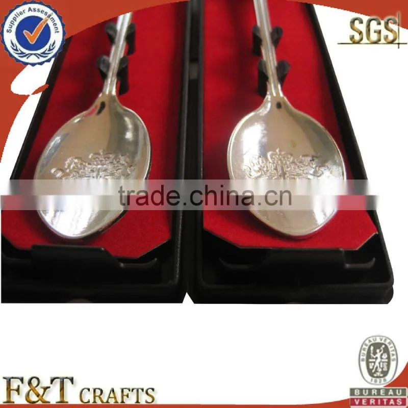 Zinc alloy 3Dbuildings high quality plating nickle spoon/souvenir gift